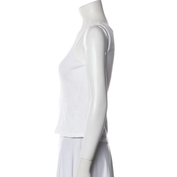 SANDRO White Waffle Knit Tank XS/Small Like-New - Picture 3 of 7